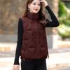 Autumn and winter new vest women's loose stand-up collar thickened down cotton jacket vest cotton vest outer wear