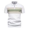 2024 New Summer Textured Ribbed Knit Polo Shirt for Men Short Sleeve Breathable and Cool Mens Polo Shirts