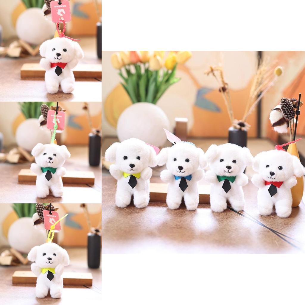 Adorable Dog Plush Toy With Pp Cotton Filling For Bags And Key Holders