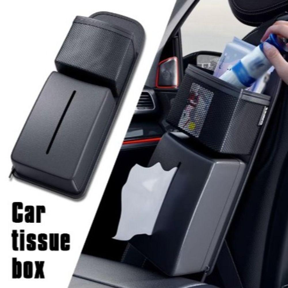 

with Cup Holder Car Tissue Box Multifunctional Car Stowing Pocket Tidying чёрный