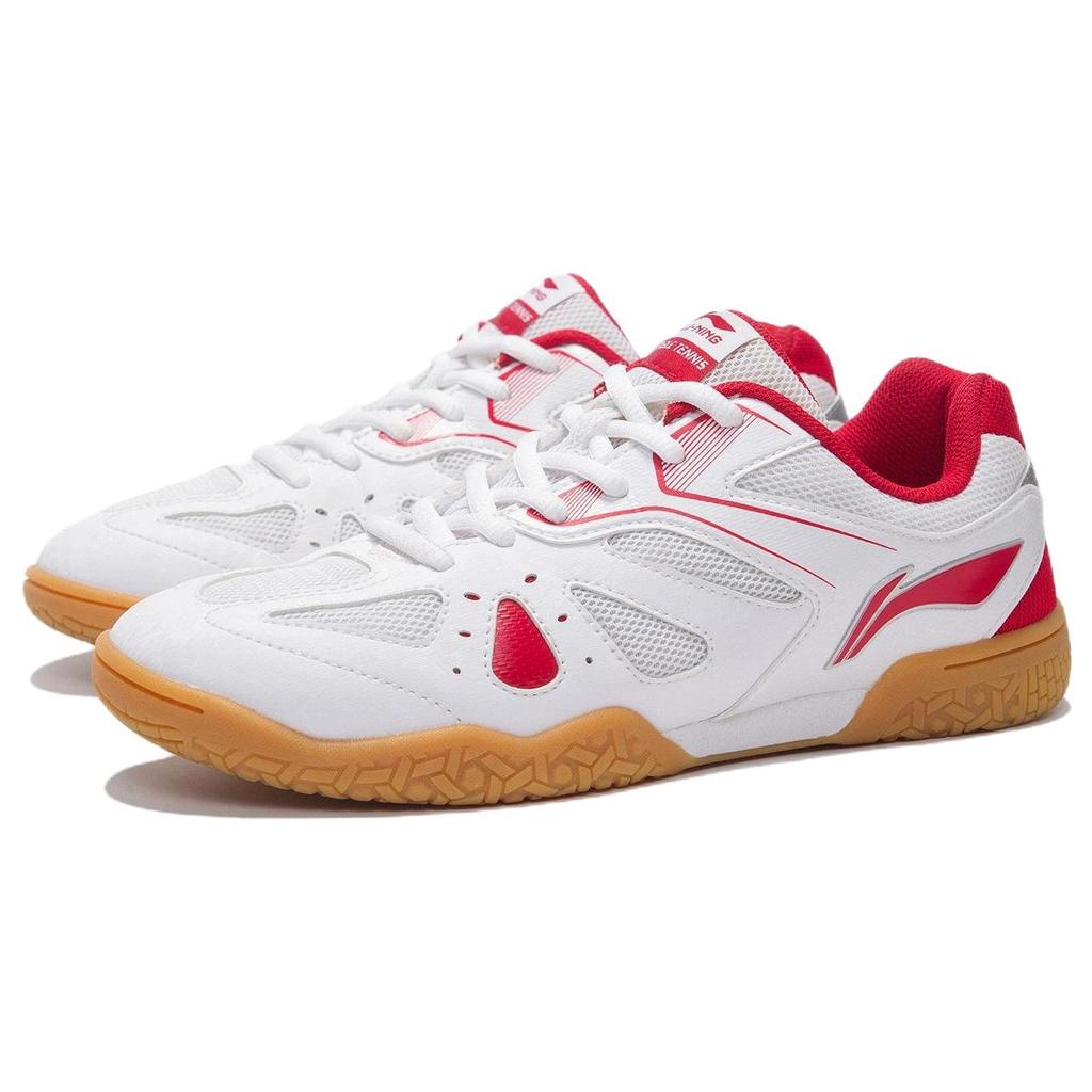 New LiNing Anti Slip Wear Resistant Low Top Training Shoes Women's White Red APTP006-2