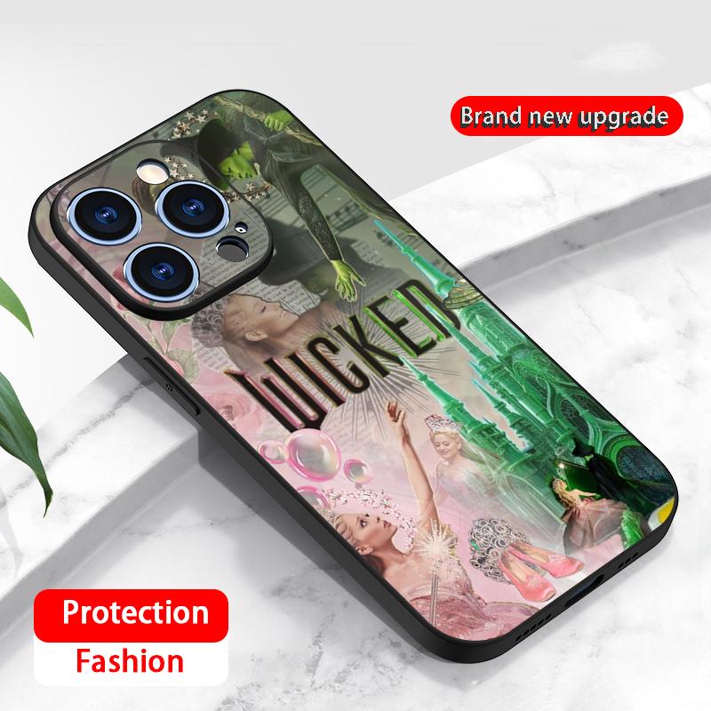 

Pink Wick-ed classic movie poster Phone Case For iPhone 17 16 16e 15 14 13 12 Plus Mini Pro Max Soft black Shockproof Cover iPhone 14 Plus