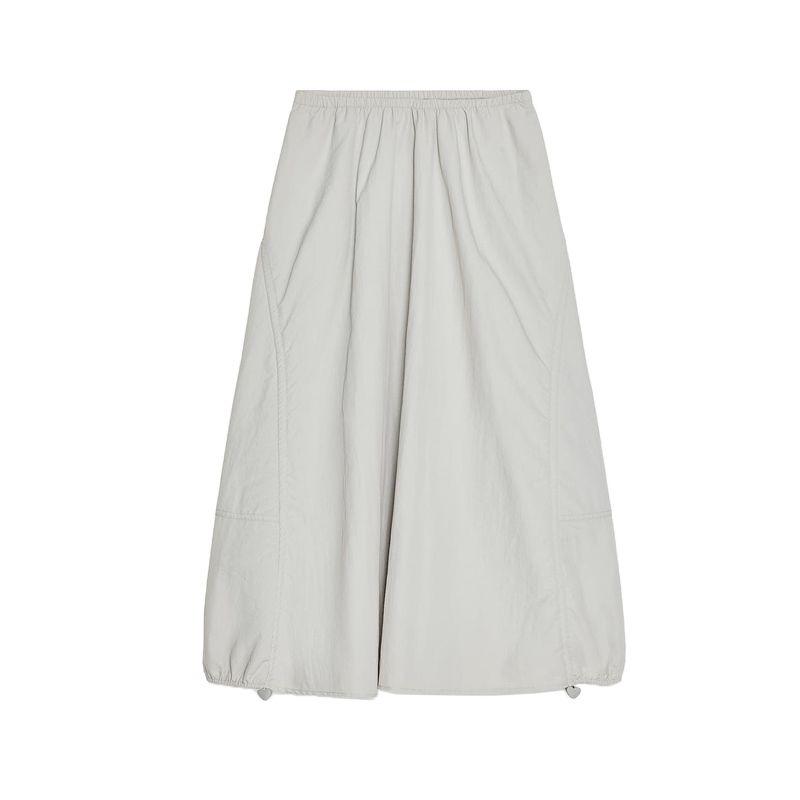 

Spring and Summer New Women s Clothing French Style Casual Easiest for Match Card Ornament Nylon Elegant Mid-Waist Skirt 5030950 Gray L