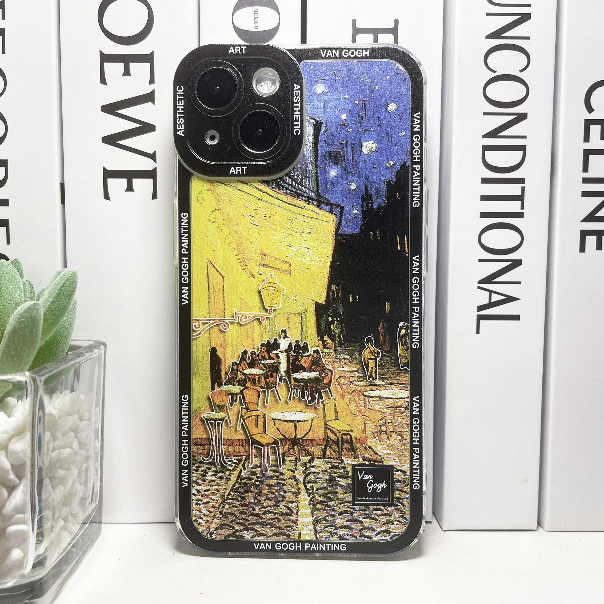 

Van Gogh Art Aesthetic Phone Case For iPhone 16 15 14 13 12 11 Pro Max Mini X XS SE 7 8 Plus 16E Shockproof Soft Cover Fundas iPhone XS MAX
