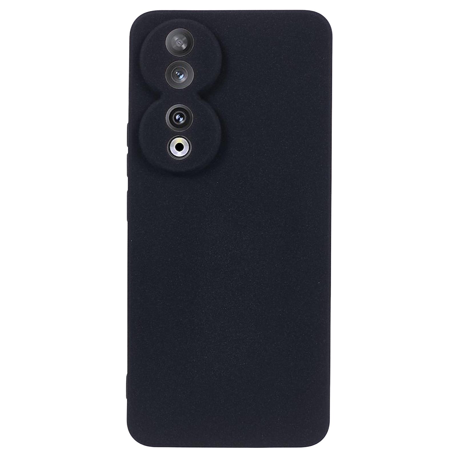 

For Honor 90 Phone Case Precise Cutout Double-Sided Matte Back Cover Black