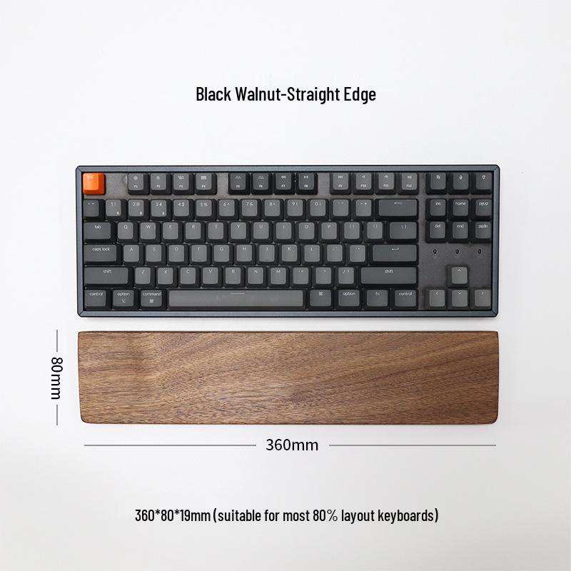 Black Walnut Solid Wood Keyboard & Mouse Wrist Rest Pad
