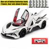 1/18 Apollo Project EVO Supercar Diecast Alloy Metal Model Toy Car Sound & Light High Simulation Home Decorations Birthday Gifts