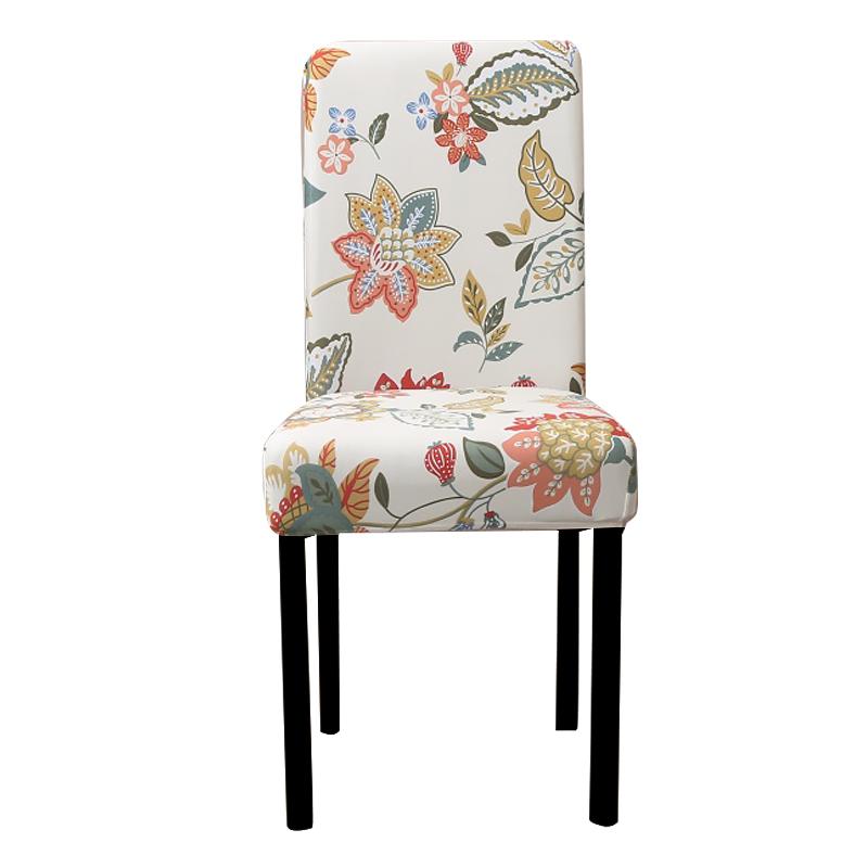 Printed Chair Cover Elastic Kitchen Seat Cover Stretch Spandex Chair Covers for Dining Room Wedding Hotel Banque… More