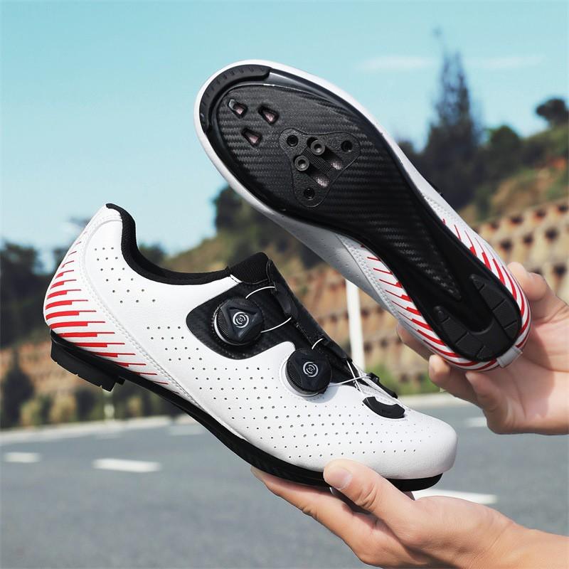 Mens Cycling Shoes Non-Cleat Mountain Bike Road All Season Breathable Stiff Sole