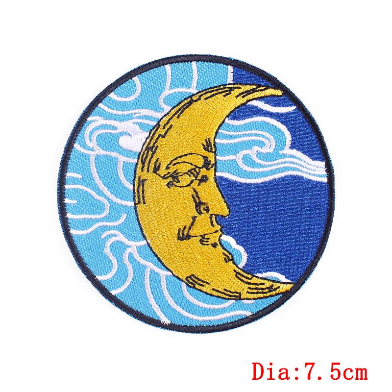 Punk Heart Embroidery Patch Iron On Patches For Clothing Thermoadhesive Patches On Clothes Waves Applique/Patches On Clothes