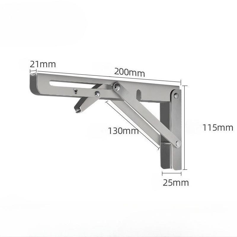 2pack Heavy Duty Foldable Shelf Bracket, DIY L  Stainless Steel Bracket for Workbench Folding Table Hinge