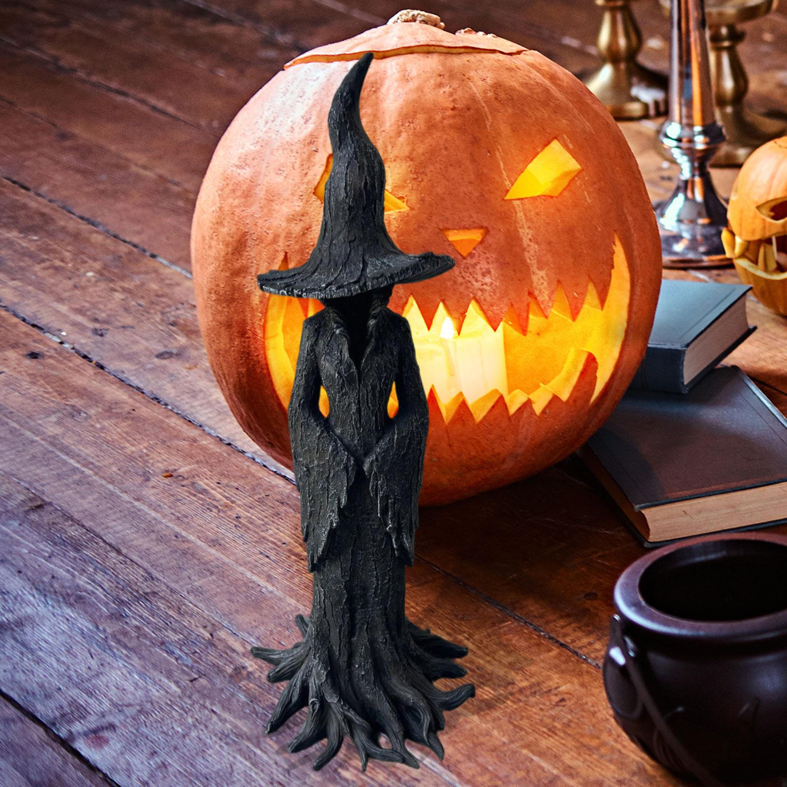 

Witch Figurine Craft Collection Spooky Resin for Office Haunted House Events