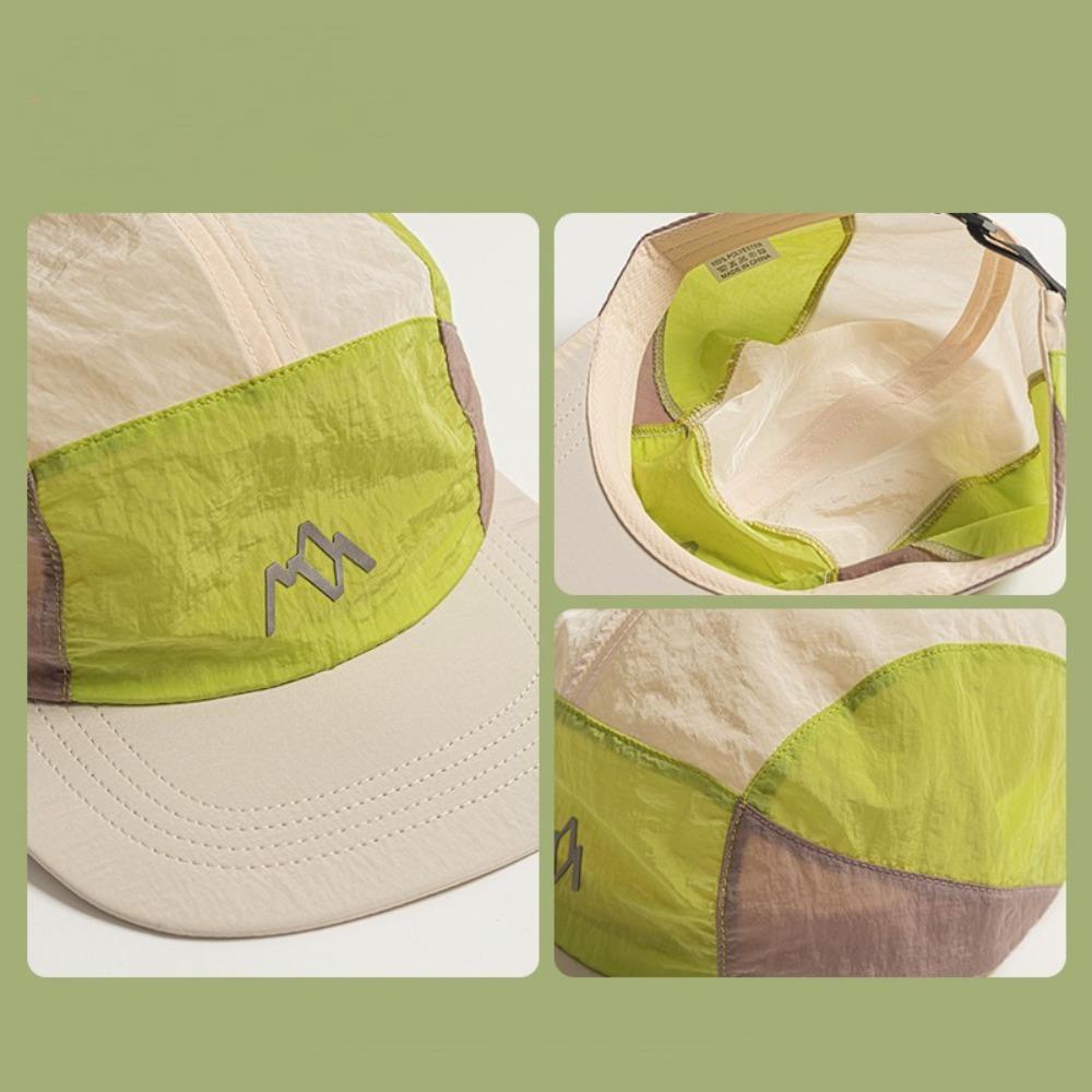 Waterproof nylon baseball cap, featuring classic embroidery patterns and color block design Perfect for men engaging in cycling