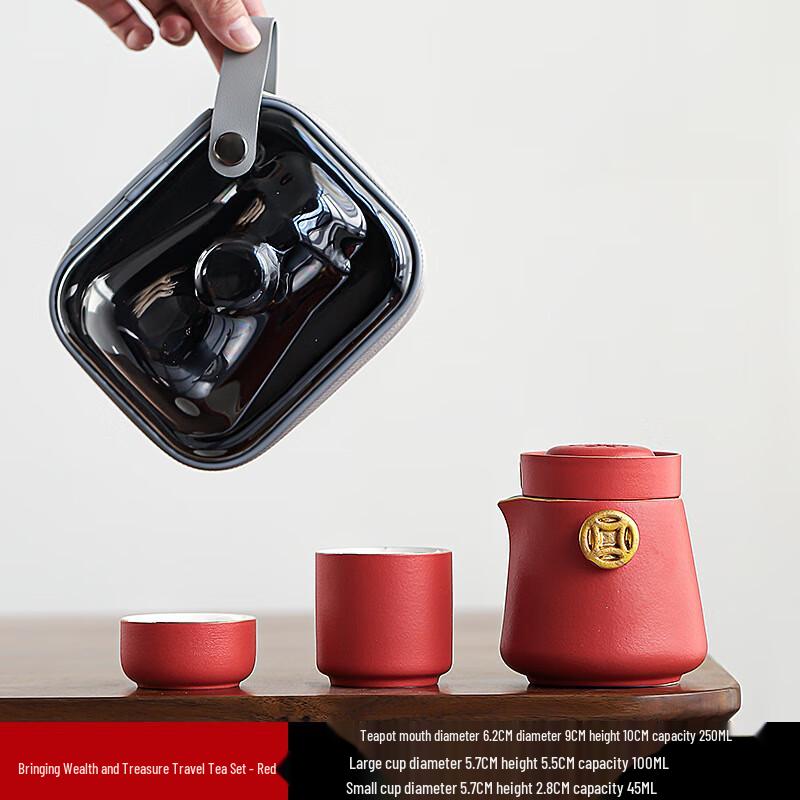 

Lucky Ink Wash Ceramic Travel Tea Set