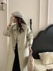 New double-sided wool coat, long big pocket horn wood buckle doll collar, thickened long wool cashmere coat.