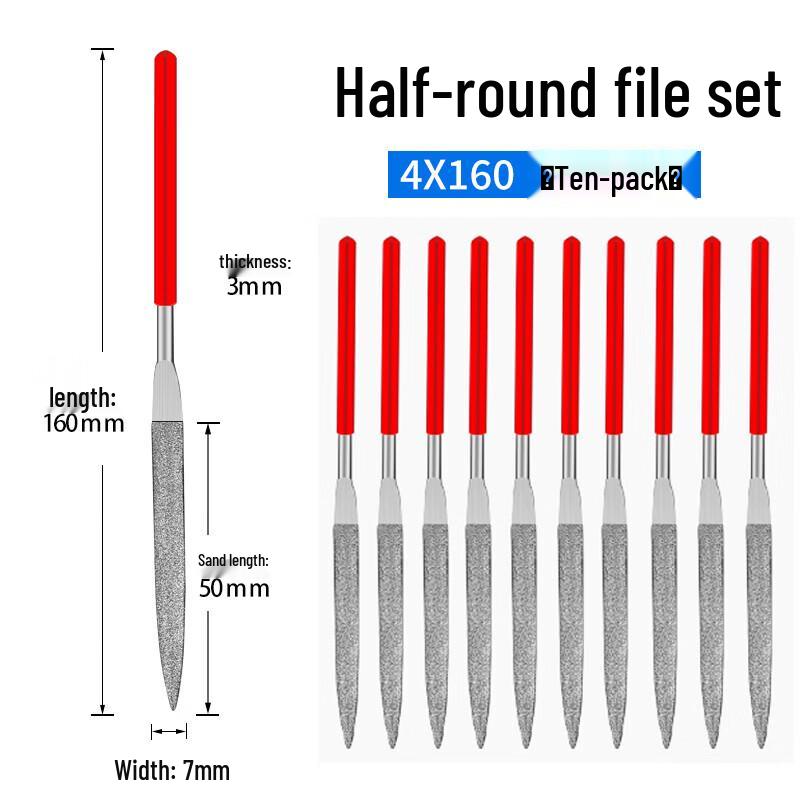 VRK Diamond Assorted File Set 4mm Shank, 160mm Length