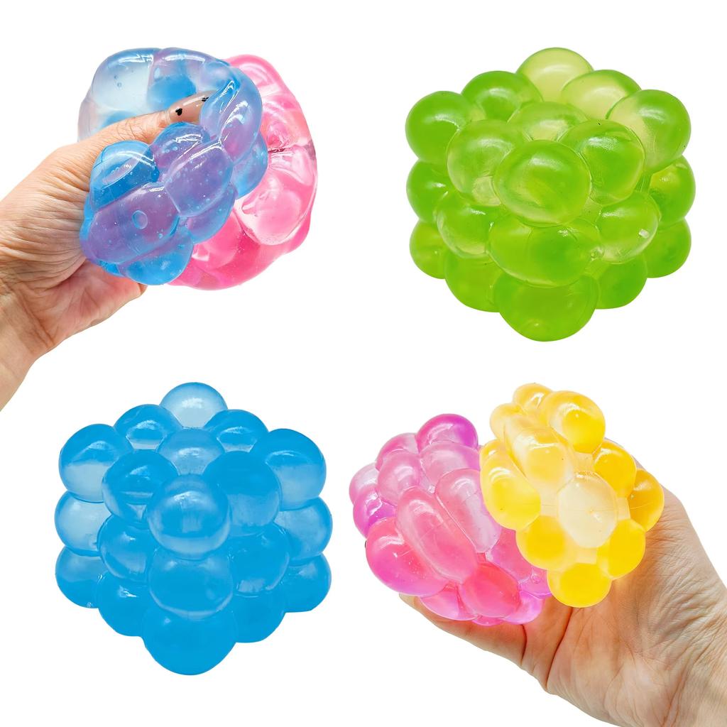 1-4Pcs New Three-Dimensional Candy Kneading Music Adult Kids Stress Relief Squeeze Sensory Toys Decompression Simulation Cube