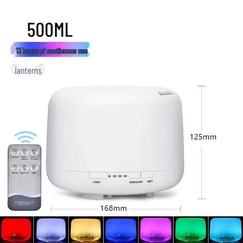 500ML Ultrasonic Air Humidifier & Aroma Diffuser - Muji Style, USB, Large Capacity