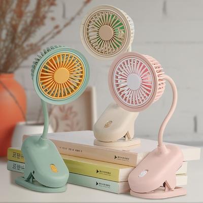 360° Adjustable Flexible Neck Desktop Fan Simple USB Rechargeable Fan  Desktop Use