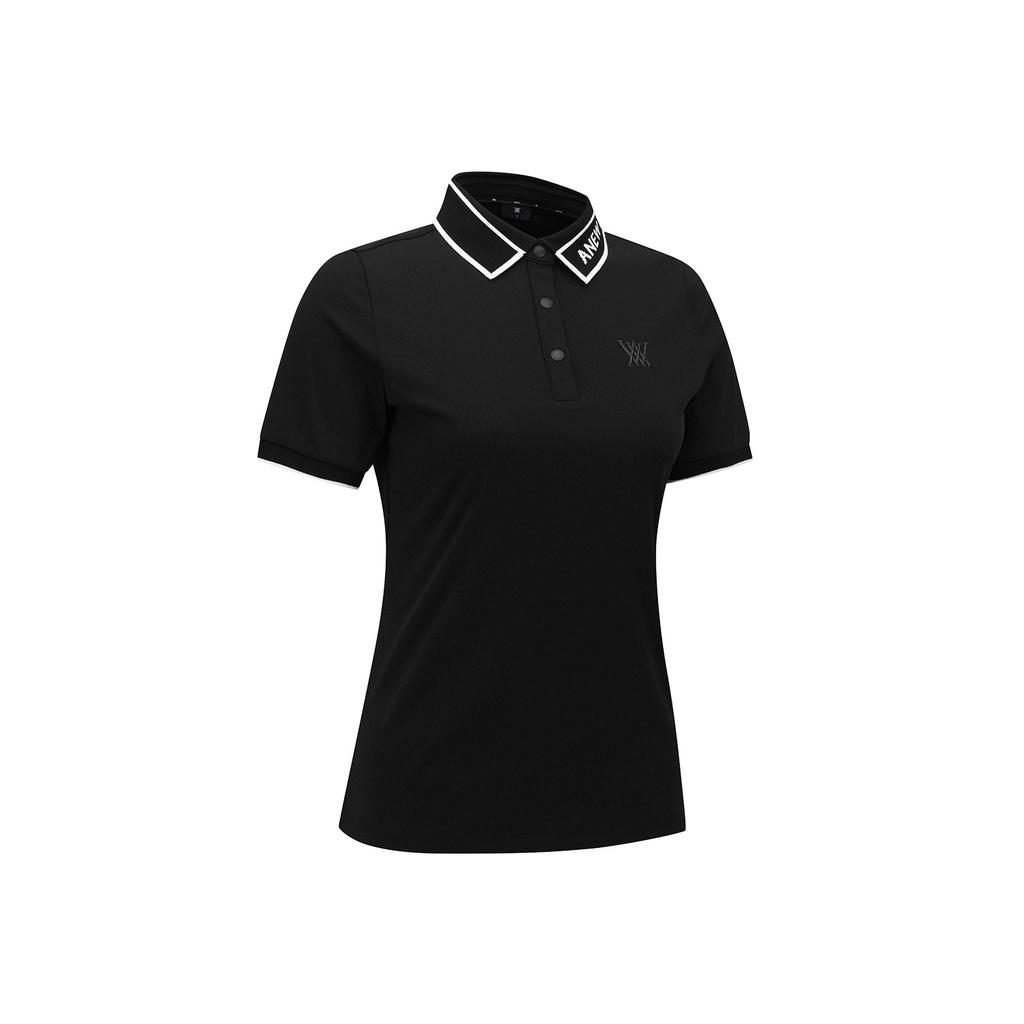 ANEW GOLF Women Logo Point Short T-Shirt _Bk