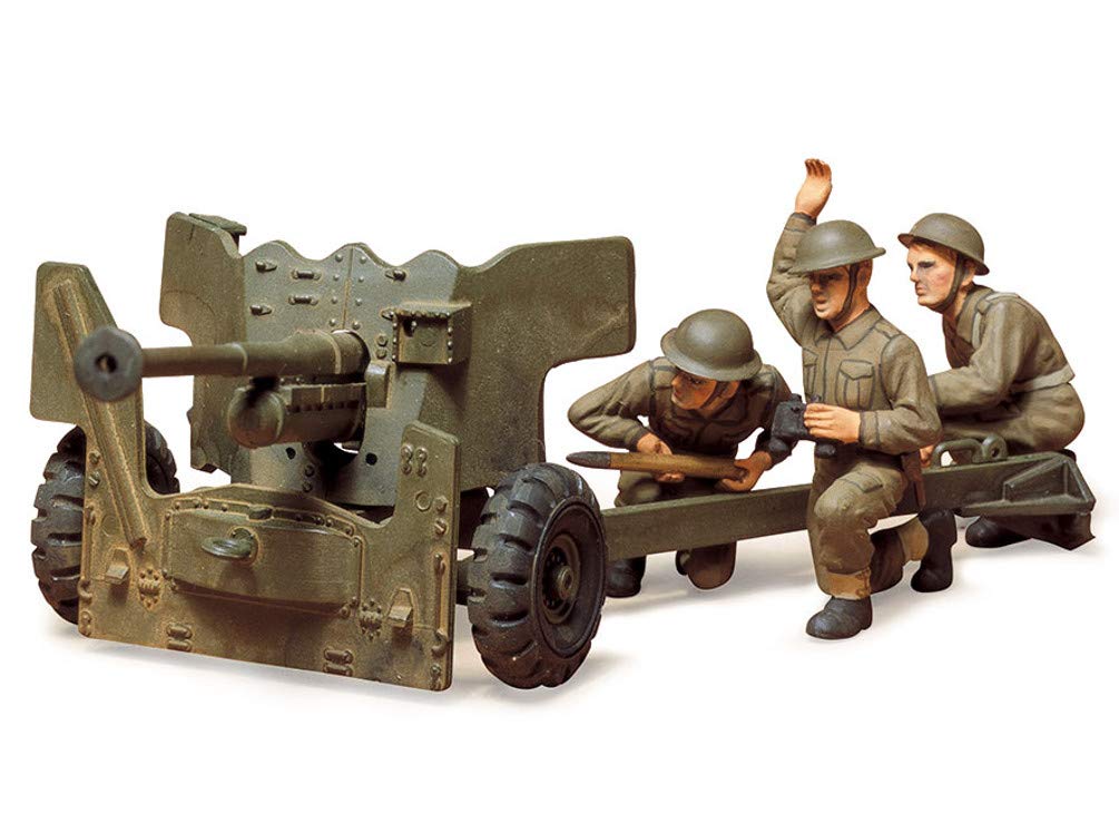 Tamiya Military Miniature Series 05 British Army Gun 35005 1/35 No. 6-pounder Anti-tank