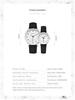Digital Exam-Specific Leather Strap Watch Set: Men's and Women's Pair