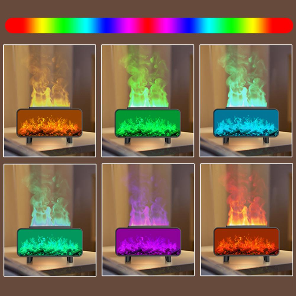 7-farbwechselnder Kamin-Luftbefeuchter-Diffusor mit automatischer Abschaltung Luftbefeuchter Aromatherapie-Diffusor für großes Zimmer, Schlafzimmer, Büro
