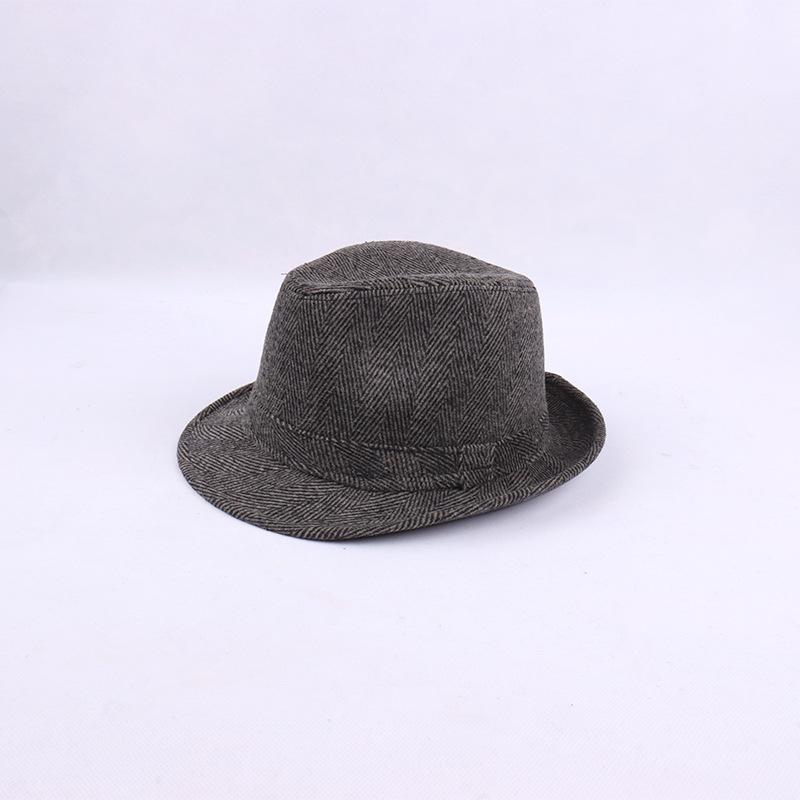 Top Hat Men Middle-aged Men Autumn and Winter Thickened Hat Wool Top Hat Old Man Hat Old Man Hat Dad Hat