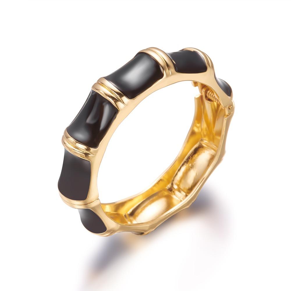 Vintage Punk Dripping Oil Enamel Bangles Black/White Metal Geometric Bangles Wide Chunky Cuff Bracelets Party Aesthetic Jewelry
