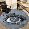 1pc Eye Butterfly Office Round Rug, Carpet for Office, Gaming, Lightweight Round Floor Mat yy260205037