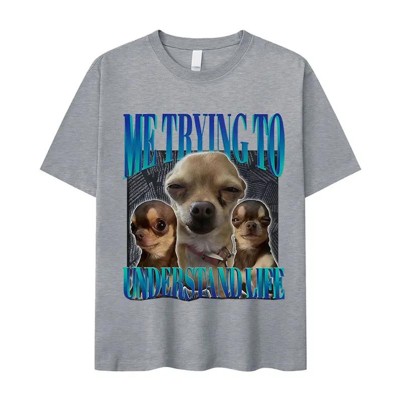 Chihuahua Unisex s Fun Pattern camiseta mee retro Y2K camiseta de Unisexga corta