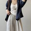 Women Retro White Shirt Jacket Summer Artistic Cardigan Top Thin Loose Long Sleeved Sun Protection Shirt