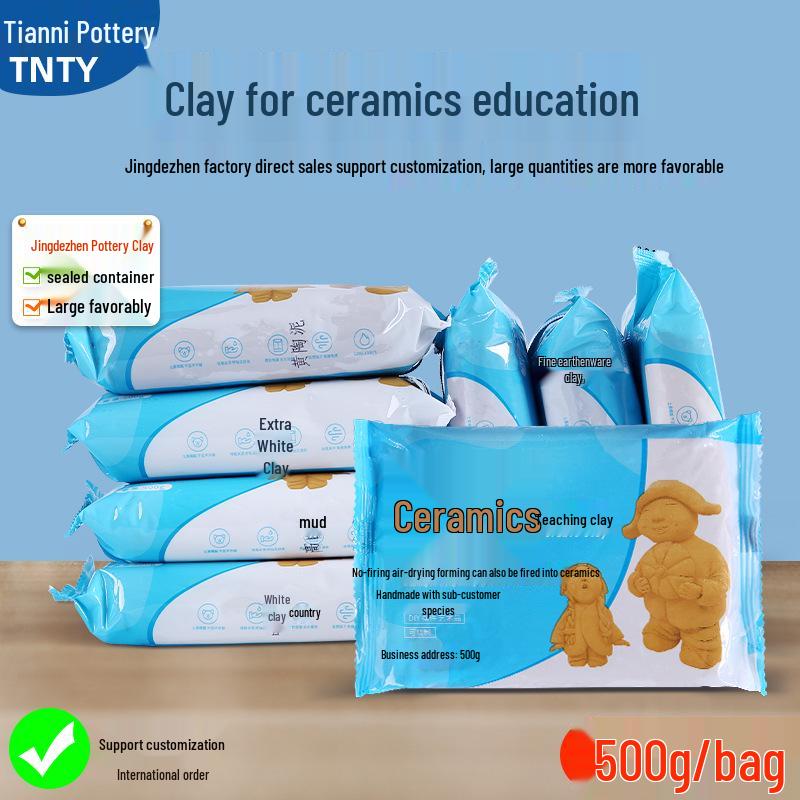 Argilă polimerică Jingdezhen High White fără coacere pentru sculptură manuală și roți de olărit pentru copii