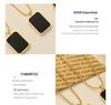 European Retro Black Shell Pendant Necklace, 18K Gold-Plated Titanium Steel Clavicle Chain (P528)