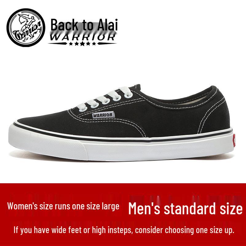 

Unisex Black & White Casual Low-Top Canvas Shoes - Korean Style 39