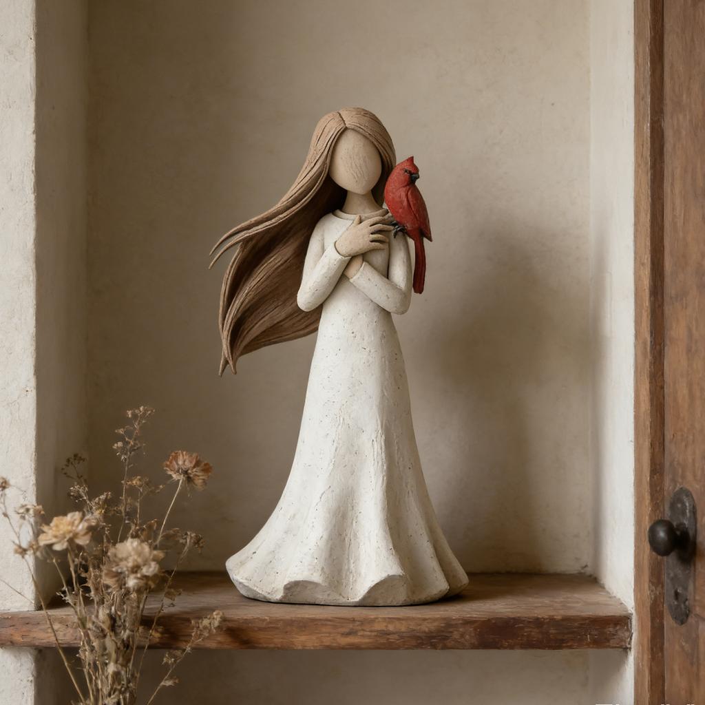 Cardinal Gifts for Women with Red Bird Sculpted Hand-Painted Figurine Sympathy Gifts for Loss of Loved One