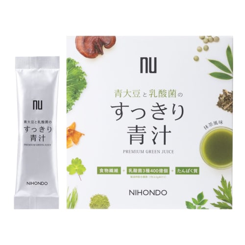 Nu Refreshing Green Juice with Green Soybeans and Lactic Acid Bacteria, 30 Packets, Nihondo