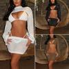 Export Plážové Cestovní Strappy Bikini Set s Krycí Midi Sukní