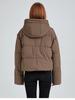 Winter Short Hooded Lamb Wool Stitching Warm Down Jacket