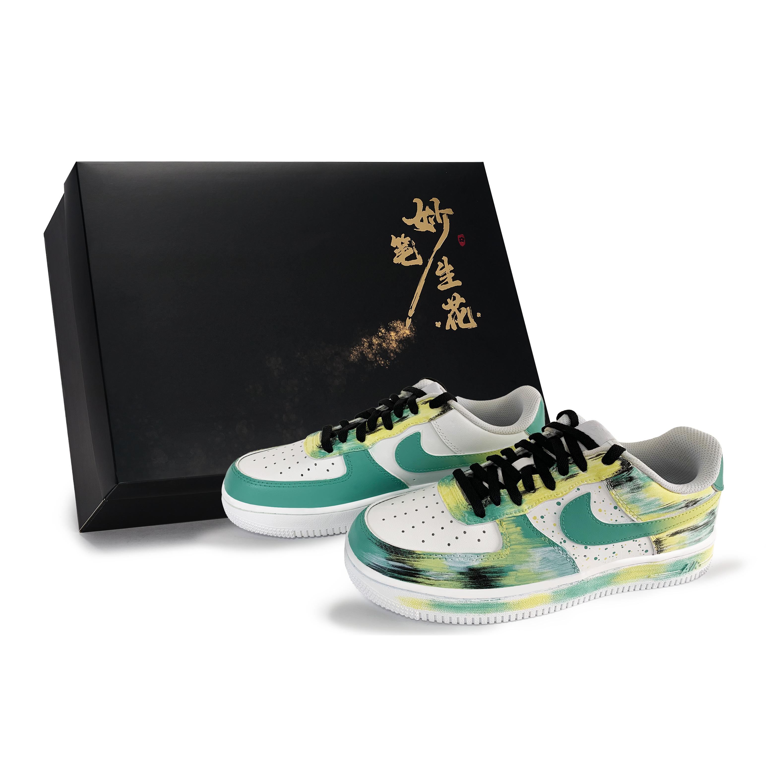 

Nike Air Force 1 Skateboard Shoes Unisex Low Top Yellow/Green CW2288-111(Team171-S-BOX) 37.5