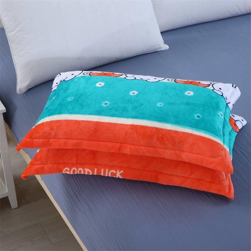 2 Stück/Set Winter Kissenbezüge Mod Kissenbezüge Flanell Bettwäsche Set Weich Warm für Zuhause Kissen Handtuchbezug Bettwäsche