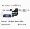 Hengliang 0-25mm 0.001mm Measurement High-precision Stainless Steel Blade Tip Keyway Small Head Micrometer Micrometer Digital
