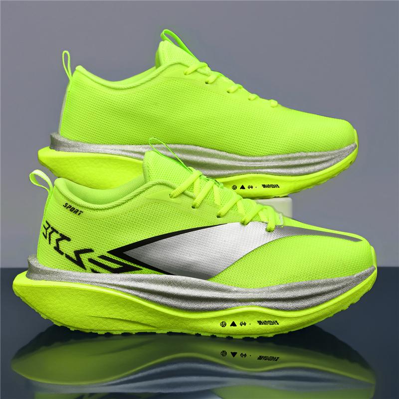 Marathon Running Shoes Unisex Speciality Athletic Men Breathable Lightweight Carbon Board Women'S Comfly Athletic Nonskid Athletic Shoes