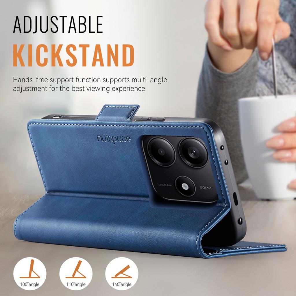 For Samsung Galaxy A56 5G Case with K-Shaped Kickstand Leather Phone Back Cover