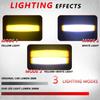 Motorcycle Driving Lights Double Color Lights White/Amber 3 Modes Hi/Lo Beam Sport Front Grille LED Lights with Lens Waterproof for SUV ATV Bike UTV