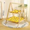 Luxury Double-Layer Wooden Cat Swing Bed