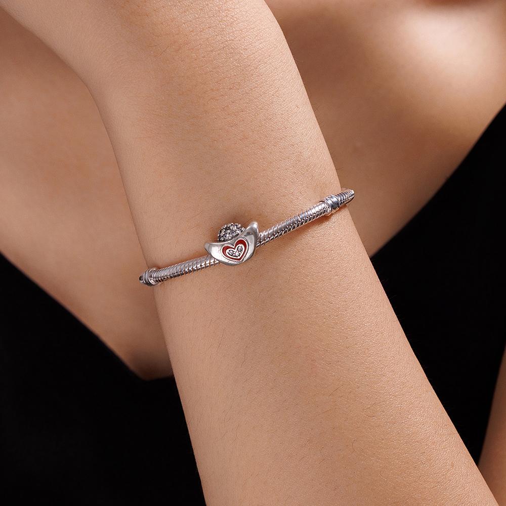 New Copper Charm New Year Gold Ingot Heart Bead Jewelry Piece Designing For Classic Bracelet Women Fashionable Jewelry DIY Style Gifts