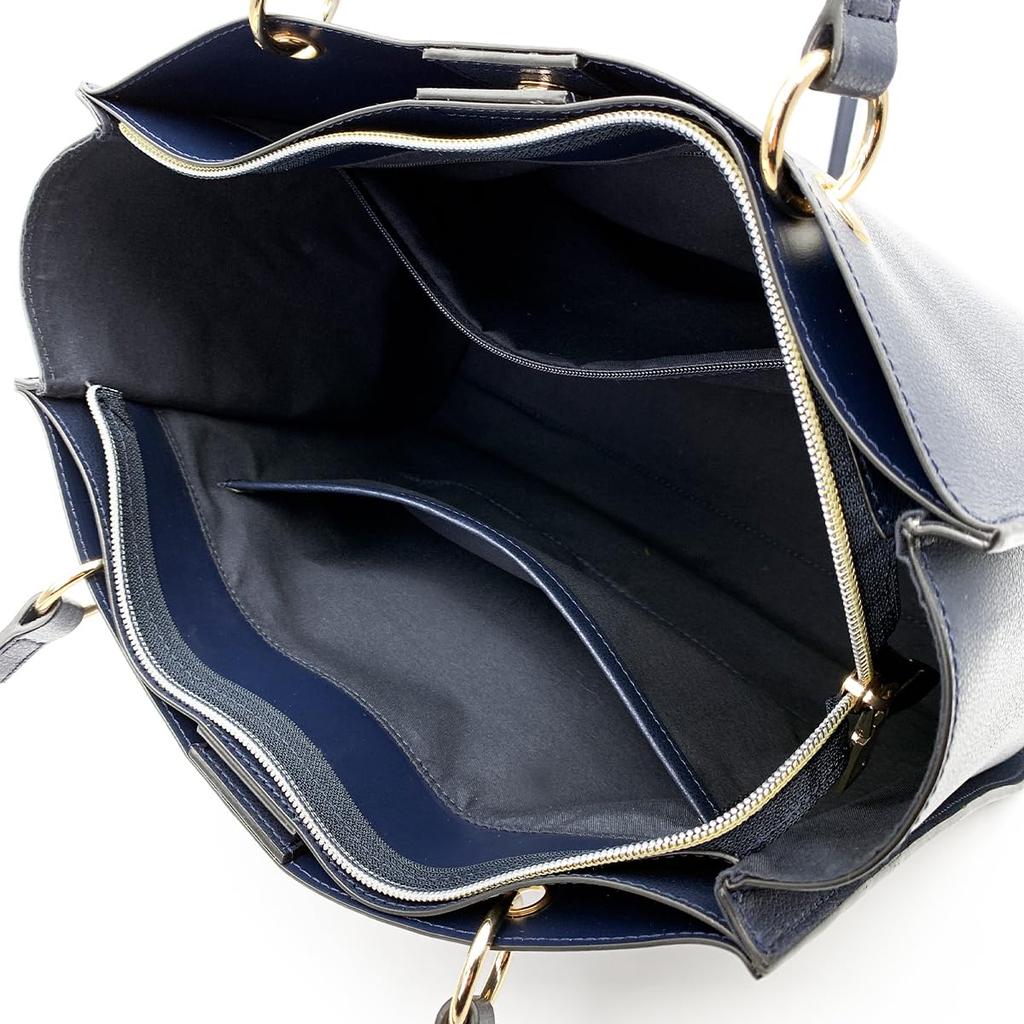 Tote Bag Lightweight A4 Compatible Compact Tote A0011 [ANDSHIN] (Navy)