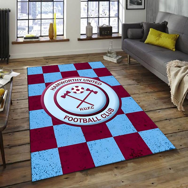 1pc Football Team Design Area Rug - Non-Slip, Soft & Cozy Floor Mat for Living Room, Bedroom, Office - Indoor/Outdoor Decorative Carpet