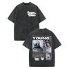 Rapper Young Miko Graphic T Shirts Men Women Clothing High Quality Vintage Washed Tshirt Summer Casual Loose Cotton Tshirts